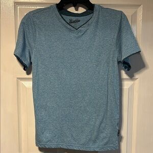 Brooklyn Cloth Heather Blue V-Neck Tee